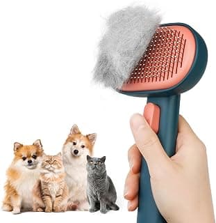 Aumuca Skin Friendly Self-Cleaning Slicker Brush for Dogs & Cats